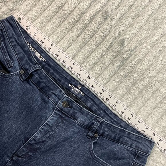 Liz Claiborne‎ Jeans Womens 20W Original Fit Tapered Leg Blue Med Wash Stretch - Picture 5 of 9